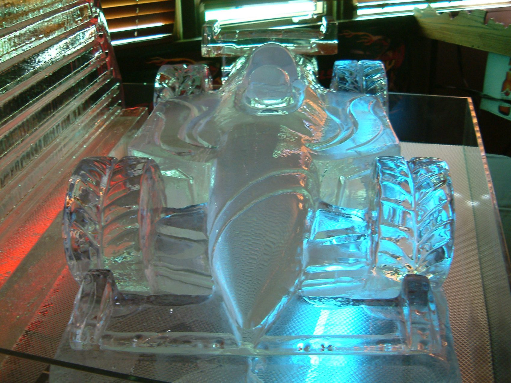 Ice Sculpture of a race car