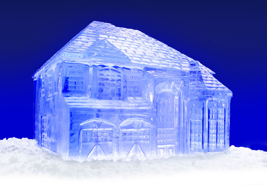 Ice Scuplture of a house