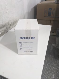 box of 100 2" cocktail ice cubes
